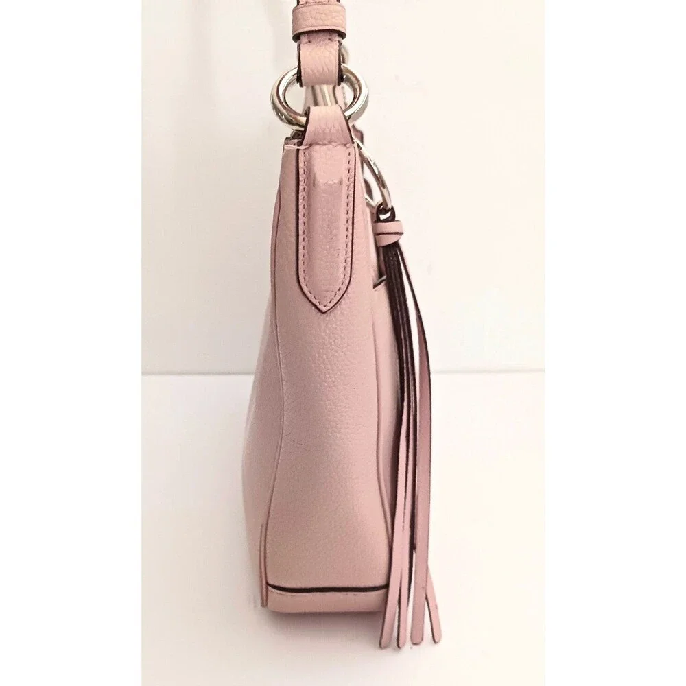 Coach Chaise Crossbody Lt Pink Pebbled Leather 35543 Tassel Trim